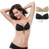 DClub Sticky Strapless Adhesive Bra Bra Reusable Self Adhesive Backless Bra Invisible|Pack of 2