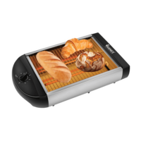 WARMEX Toasty 600W 4 Slice Open Toaster with Two Quartz Heating Tube (Black)