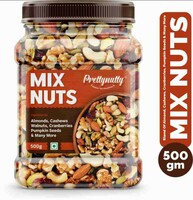 Prettynutty Healthy Nutmix | Mixed Dryfruits | Source of Vitamin and Minerals (500 g)
