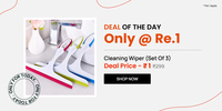 Pepperfry Flash Sale - Multipurpose Multicolour PVC Cleaning Wiper (Set of 3)