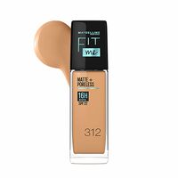 Maybelline New York Fit Me Matte + Poreless Liquid Foundation, 312 Golden | Matte Foundation |16 HR Oil Control Foundation | Foundation With SPF 22, 30 ml