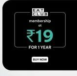 Eat club 1 year membership @19 on Timesprime