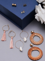 KARATCART Women Classic Set of 6 Gold Plated Drop Earrings