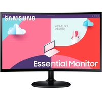 SAMSUNG 23.8 inch Curved Full HD LED Backlit VA Panel with 1800R, HDMI, Audio Ports, HDMI, Flicker Free Slim Design Monitor (LS24C360EAWXXL)
