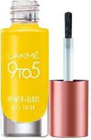  Lakmé 9 to 5 Primer + Gloss Nail Colour YellowSubmarine 