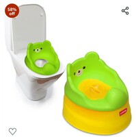 LuvLap Adaptable 2 in 1 Potty Training Seat for 1 + Year Child, Potty Trainer with Detachable Potty Bowl (Green & Yellow) 