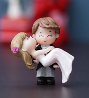 Bride Kissing Groom Romantic Black & White Polyresin Decorative Figurine,