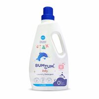 Bumtum Baby Liquid Laundry Detergent 1 Litre, 100% Natural Plant Based, Safe and Gentle with Lemon and Neem Extracts, Anti-Bacterial, Natural Fragrance, Bleach & Brighteners FreeBumtum Baby Liquid Laundry Detergent 1 L