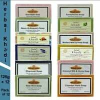 Herbal Khadi Natural Herbal Soaps for Men & Women (Pack of 12)