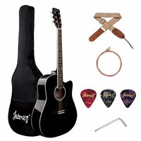 JUAREZ Arpéggio 104.14 cm (41 Inch) Acoustic Guitar Kit, Spruce Top, Black