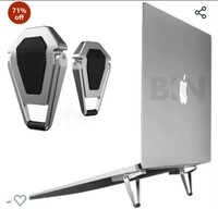 BKN® Mini Premium Metal Folding Portable Laptop Stand Non-Slip Base Tabletop Risers for 10-17 Inch Laptop & Keyboard & Tablet (Pack of 2pcs) 