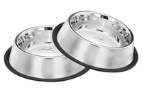 Pets Empire Stainless Steel Dog Bowl (Medium, Set of 2) (700 ml) 