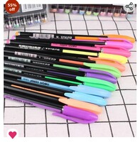 GLUN 12Pcs Neon Color Set Fluorescence Highlighter Pastel Gel