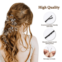 Two dozen 2.2 inch size bobby pins for girls, ladies in black colour