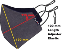 One dozen Bildos face masks with adjustable bands