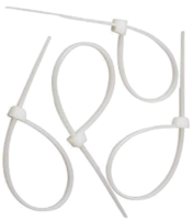 Size four inch Plastic cable ties (hundred pieces) with free delivery