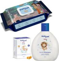 BUMTUM Chota Bheem Gentle Wet Wipes With Lid & Baby Soap & Baby Gentle Shampoo Combo  (White)