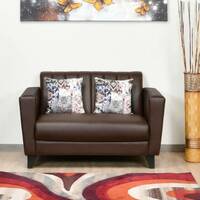 @Home by nilkamal Joy Leatherette 2 Seater Sofa  (Finish Color - Brown, Knock Down)