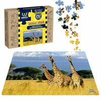 Webby Three Giraffes On Kilimanjaro Mount Wooden Jigsaw Puzzle, 252 Pieces