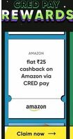 Flat 25 cashback on Amazon payment using Cred UPI ( working on gift card+ FASTag recharge))