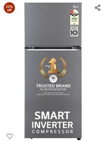  LG 322 L 3 Star Frost-Free Smart Inverter Double Door Refrigerator (2023 Model, GL-S342SDSX, Dazzle Steel, Convertible with Express Freeze) 