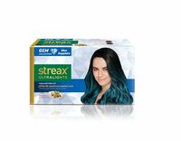 Streax Ultralights Hair Colour Highlight Kit |Blue Hair Colour, Gem Collection - Blue Sapphire - Pack of 2 I Enriched with Walnut & Argan Oil I Hair Colour for Women | Rich, vibrant, Easy to use, DIY Application