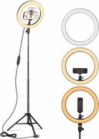 DYAZO 10 Inches LED Ring Light for Camera, and Video Shooting, Makeup with 7 Feet Long Foldable and Lightweight Ring Light Stand