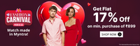 Myntra Fashion carnival - Flat 17% off on Paytm coupon