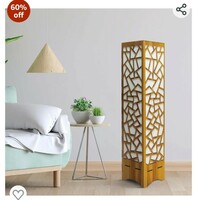 Rellon Industries Floor Lamp for Living Room with Modern Wooden Floor Lamps with Enginer Wood for Living Room, Bedroom and Office. (Set of 1) 