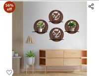  Rellon Industries Wall Mounted Shelf for Living Room Stylish MDF Floating Shelf, Freestanding for Living Room, Bedroom, Kitchen - Easy Assembly, Set of 4((Birds Shelf) 