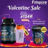 Fitspire Valentines Special: Super Whey Protein 1kg with Shaker + 400gm Cookie Crunch Peanut Butter Combo