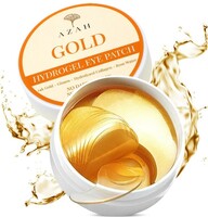 [300 coupon] Azah Under Eye Patches for Dark Circles with 24k Nano Gold | Pack of 60 Eye Cooling Gel Pads | Hydrogel Eye Patch Mask with Collagen for Relaxing Eyes, Reducing Puffiness & Wrinkles