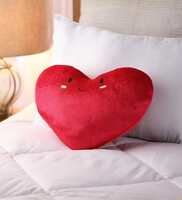 Red Velvet Heart Shaped Cushion @ Re 1 Excluding Shipping