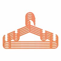 Kuber Industries Baby Clothes Hanger|Heavy-Duty Plastic Baby Hanger|Hangers For Wardrobe, Closet|Pack of 5 (Peach)