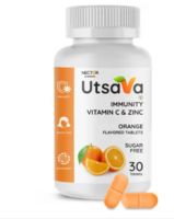 Nector Vitamin C Orange Chewable Tablets, Immunity Antioxidant & Skincare, 1 daily  (30 Tablets)