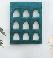 Blue Mango Wood Jharokha Art of Jodhpur
