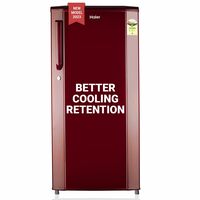 Haier 165 L 1 Star Direct Cool Single Door Refrigerator Appliance (2023 Model, HED-171RS-P, Red Steel)
