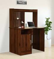 Sayoko Hutch Desk in Columbia Walnut Finish