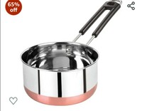 PANCA Tea Pan Stainless Steel Copper Bottom Sauce Pan Milk Pan Tapeli Patila Induction Base 1.5 Litre Sauce Pot Milk Boiler with Handle (1500 ml)
