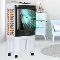 Casa Copenhagen Lion 40LION0211.11 TM Collection, 40 L - Personal Air Cooler Honeycomb Pads, 3rd Turbo Fan, Powerful Air Throw with Auto Swing and 3-Speed Control - Black/White