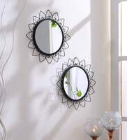Black Metal Mirror Sets By Hosley