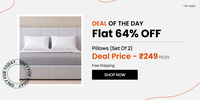Pepperfry Flash Sale - Frey Fiber 24 x 16 Inch Pillows (Set of 2)