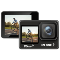IZI ONE 5K and 48MP 30 FPS Waterproof Sports Action Camera with Wide Angle Lens (Black)