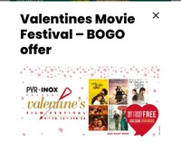 PVR INOX Valentine's Film Festival : Buy 1 Get 1 Free Ticket 