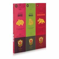 Diviniti Premium Rose, Mogra, Sandalwood Incense Sticks| Incense Sticks with Natural Ingredients & Fragrance| Soothing & Long-Lasting Aroma for Daily Puja, Prayer, Meditation, Yoga (Combo of 3)