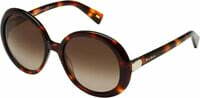 Max Mara Gradient Round Women Sunglasses - (MM HINGE NSO 54CC S |54| Brown Color Lens)