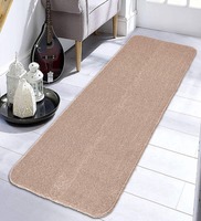 Beige Polyester Solid 1.3 X 4 Feet Bedside Runner By Saral Home