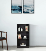 Hayao 3 Tier Book Shelf in Wenge Finish