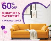 Amazon Furniture Valentine's Store 60% Off Furniture & Mattresses