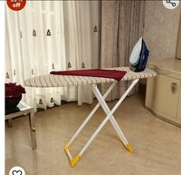  Happer Premium Wooden Ironing Board/Table With Iron Holder, Foldable & Adjustable | Deluxe Plus (122 x 32cm) 